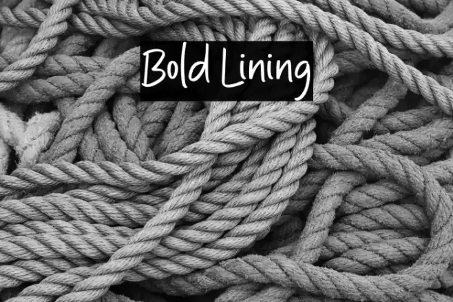 Bold Lining Font examples