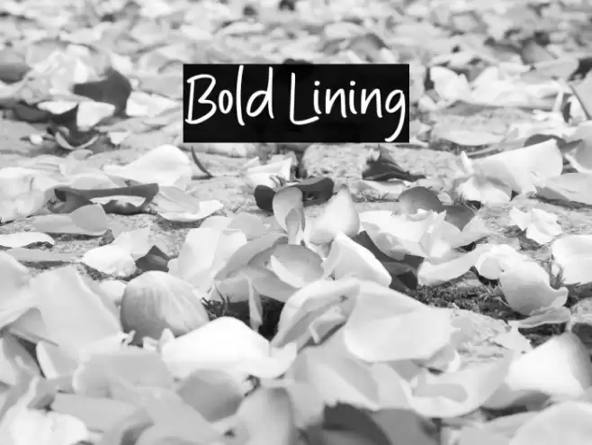 Bold Lining Font examples