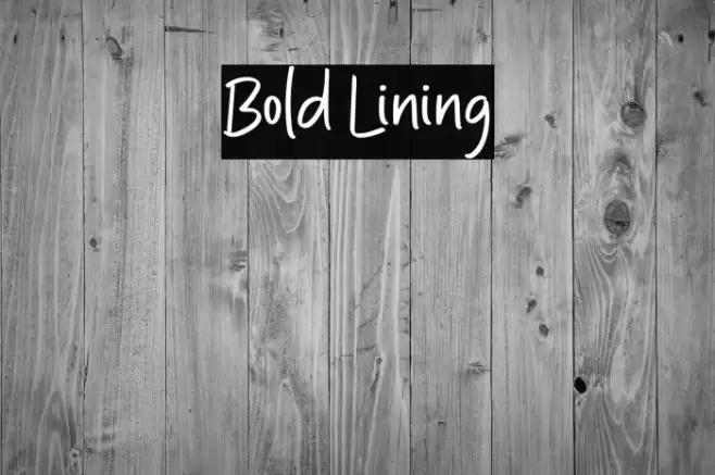 Bold Lining Font examples