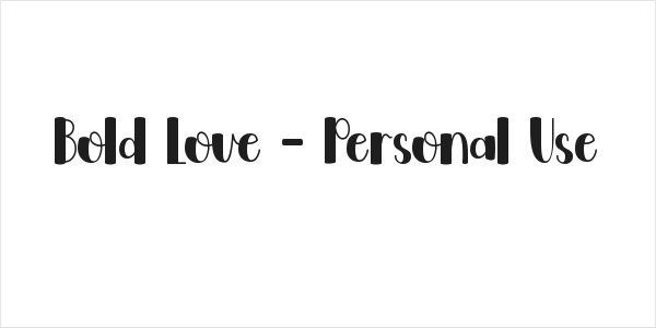 Bold Love - Personal Use Logo