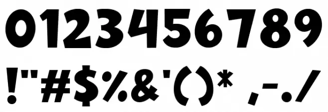 Bold Marker Font OTHER CHARS