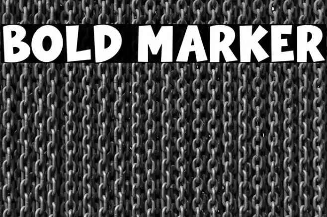 Bold Marker Font examples