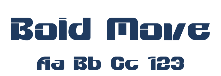 Bold Move Font Preview