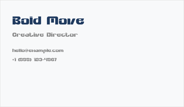 Bold Move Business Card