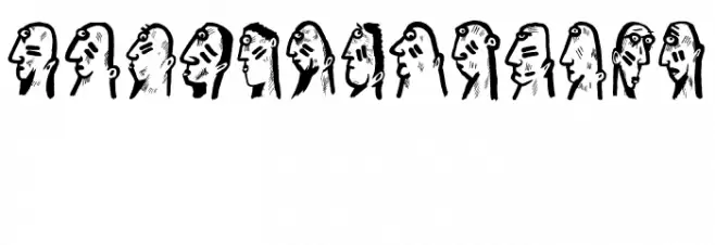 Bold People Regular Font UPPERCASE