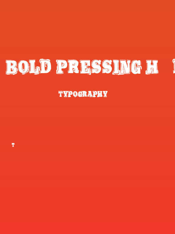 Bold Pressing H3 demo Poster