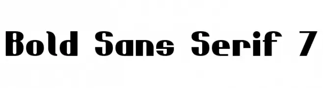 Bold Sans Serif 7  Frei Schriftart Herunterladen