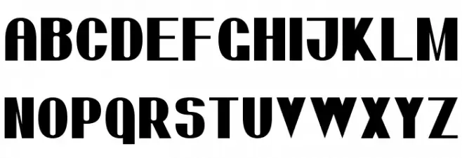 Bold Sans Serif 7 字体 大写