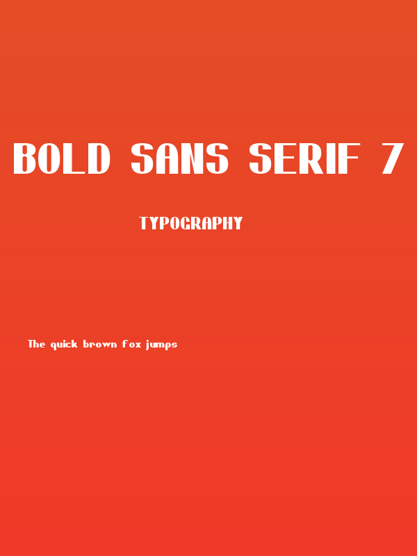 Bold Sans Serif 7 Poster