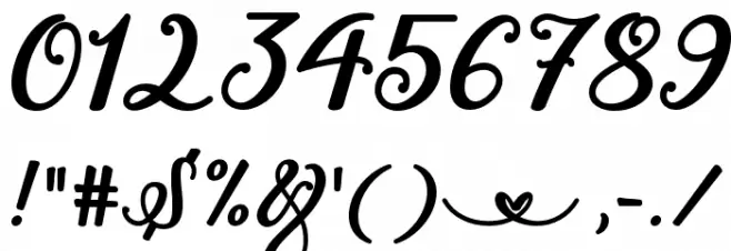 Bold & Stylish Calligraphy Font OTHER CHARS