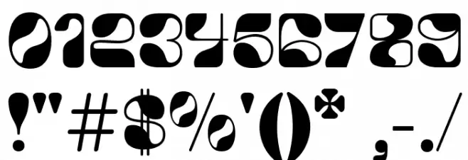 Bold Summer Free フォント その他の文字