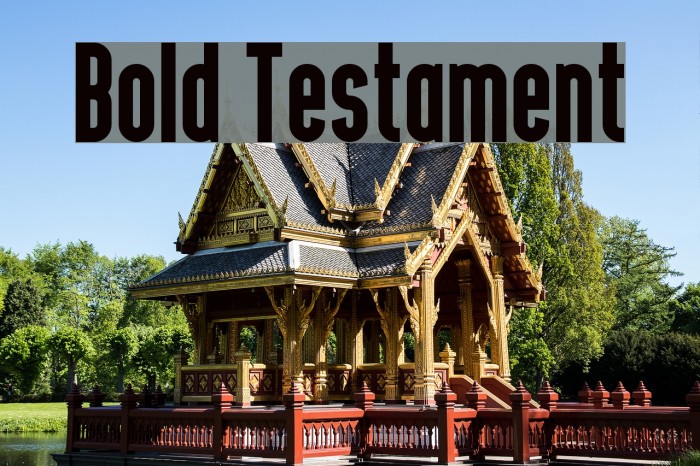 Bold Testament Font examples