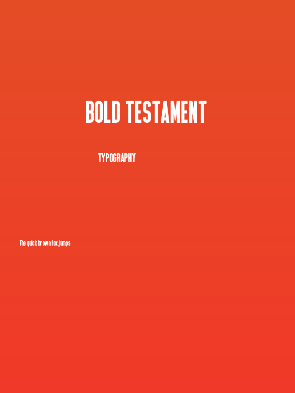 Bold Testament Poster