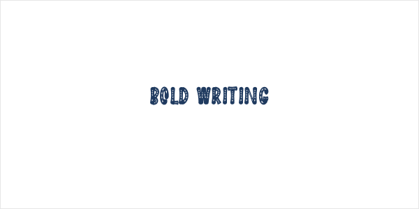 Bold Writing Logo
