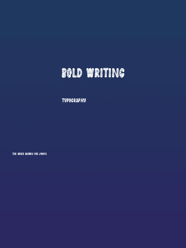Bold Writing Poster