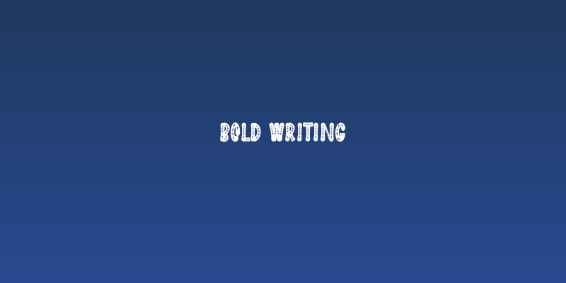 Bold Writing Social Header