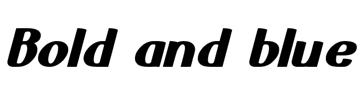 Bold and blue  font caratteri gratis