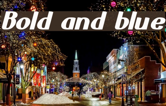 Bold and blue Font examples