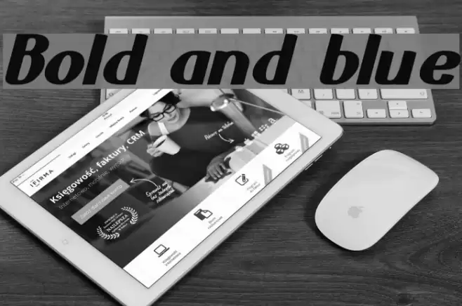 Bold and blue Font examples