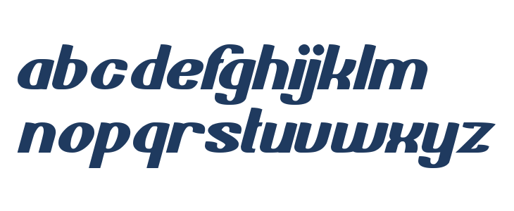 Bold and blue Lowercase