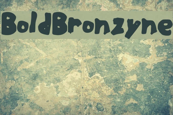 BoldBronzyne Font examples