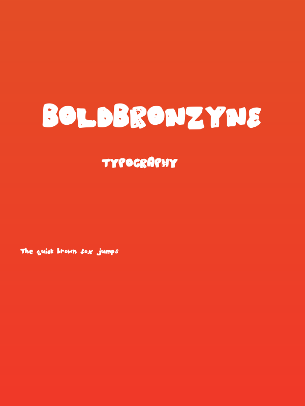 BoldBronzyne Poster