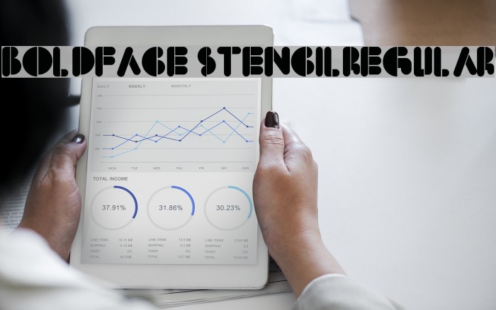 BoldFace StencilRegular Font examples