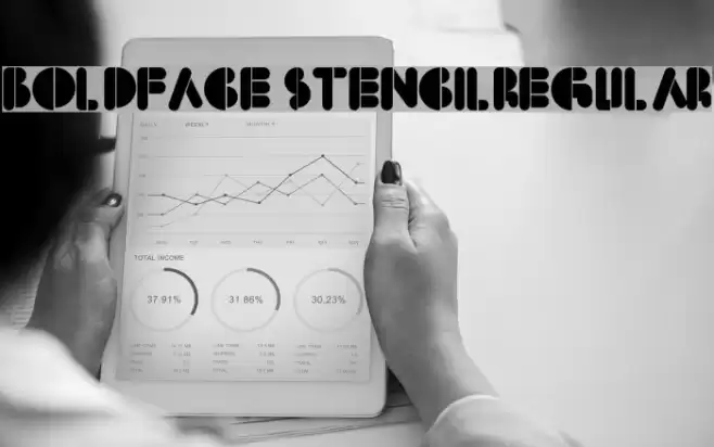 BoldFace StencilRegular フォント examples