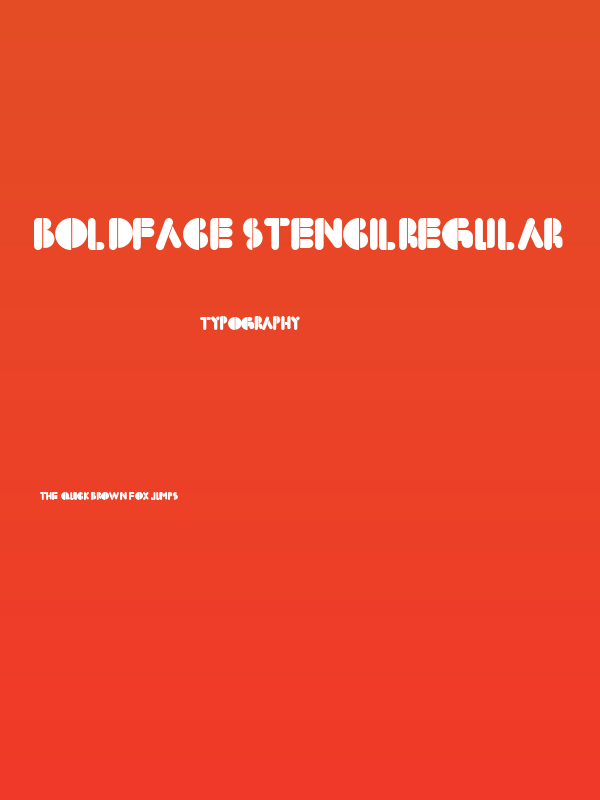 BoldFace StencilRegular Poster