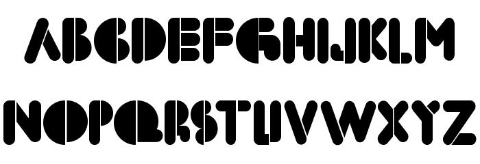 BoldFace StencilRegular Font LOWERCASE