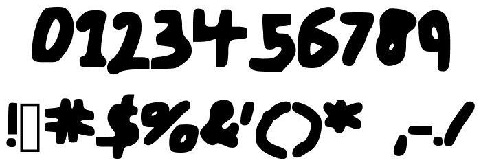 BoldHandwriting Font OTHER CHARS