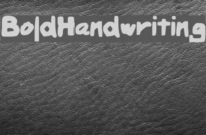 BoldHandwriting Example 1