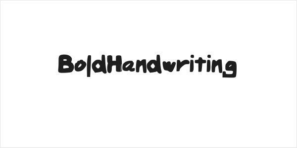 BoldHandwriting Logo