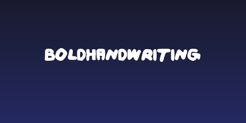 BoldHandwriting Social Header
