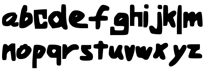 BoldHandwriting Font LOWERCASE