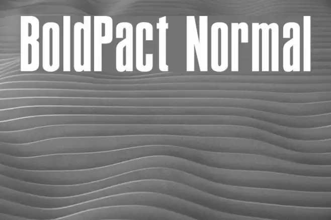 BoldPact Normal Font examples