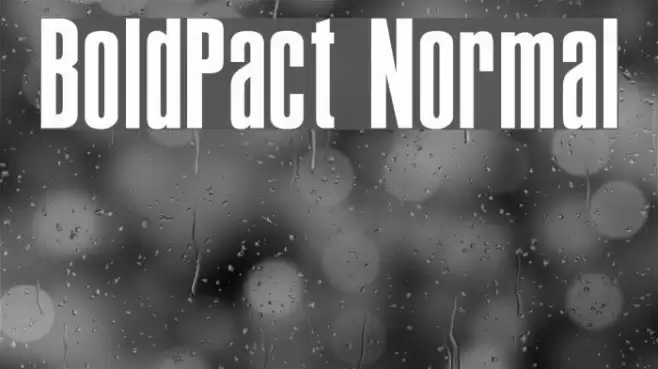BoldPact Normal Font examples