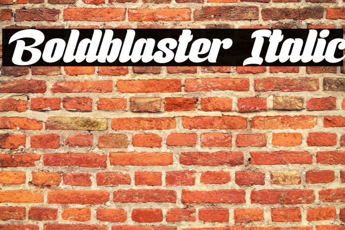 Boldblaster Italic Example 1