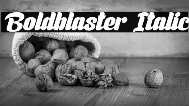 Boldblaster Italic Font examples