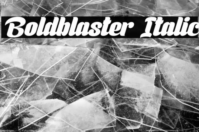 Boldblaster Italic Font examples