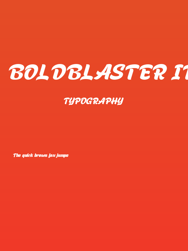 Boldblaster Italic Poster