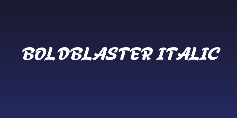 Boldblaster Italic Social Header