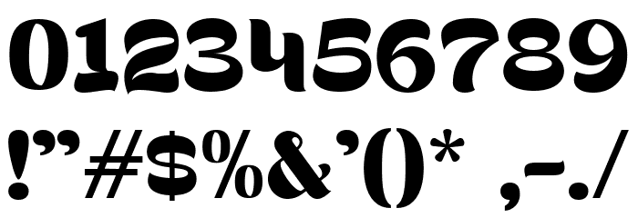Boldblaster Regular Font OTHER CHARS