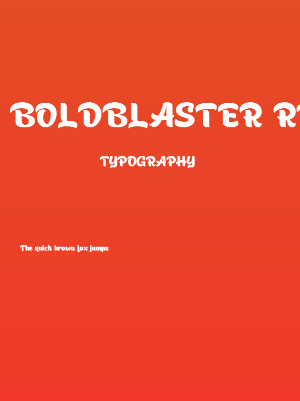 Boldblaster Regular Poster
