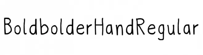 Boldbolder Hand Regular  नि: शुल्क फ़ॉन्ट्स डाउनलोड