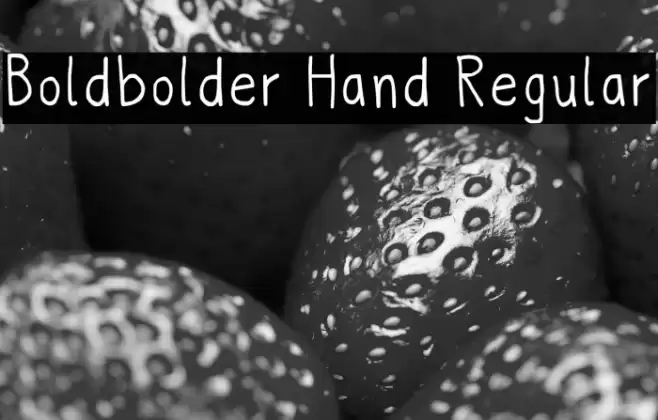 Boldbolder Hand Regular Caratteri examples