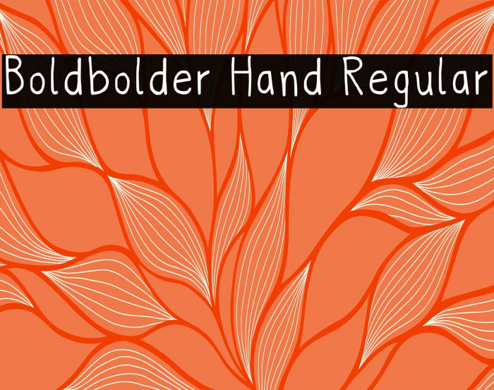 Boldbolder Hand Regular Example 3