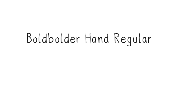 Boldbolder Hand Regular Logo