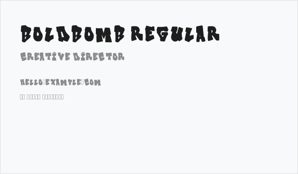 Boldbomb Regular Business Card