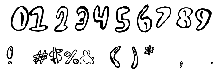 Boldded Nick Font OTHER CHARS